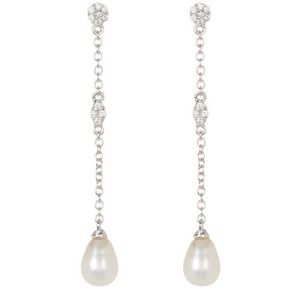 ADORNIA Silver 7mm Pearl Drop Earrings